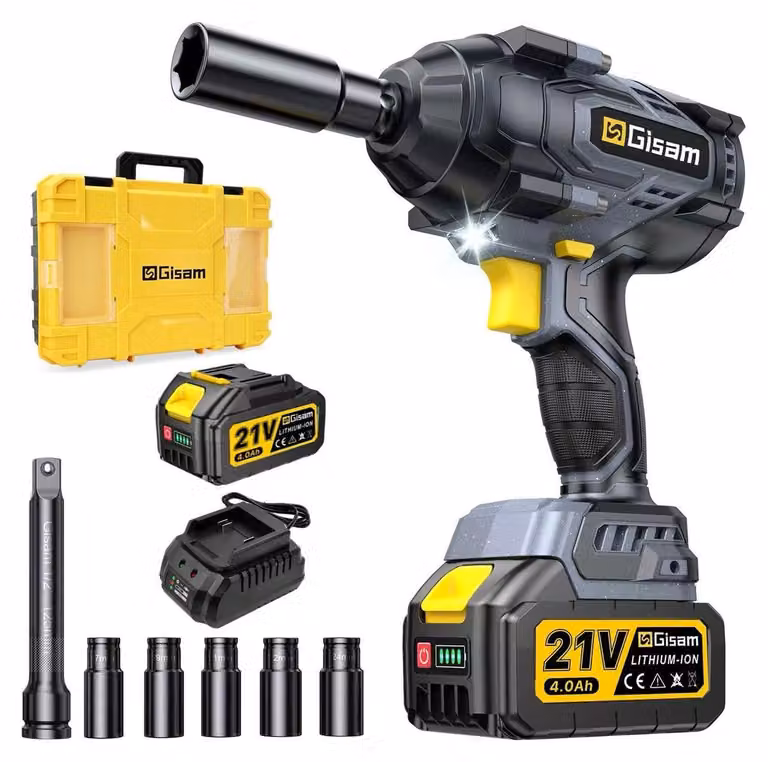 Chiave a percussione wireless - 21 V, coppia di 1400 Nm, batteria da 4,0 Ah, motore brushless