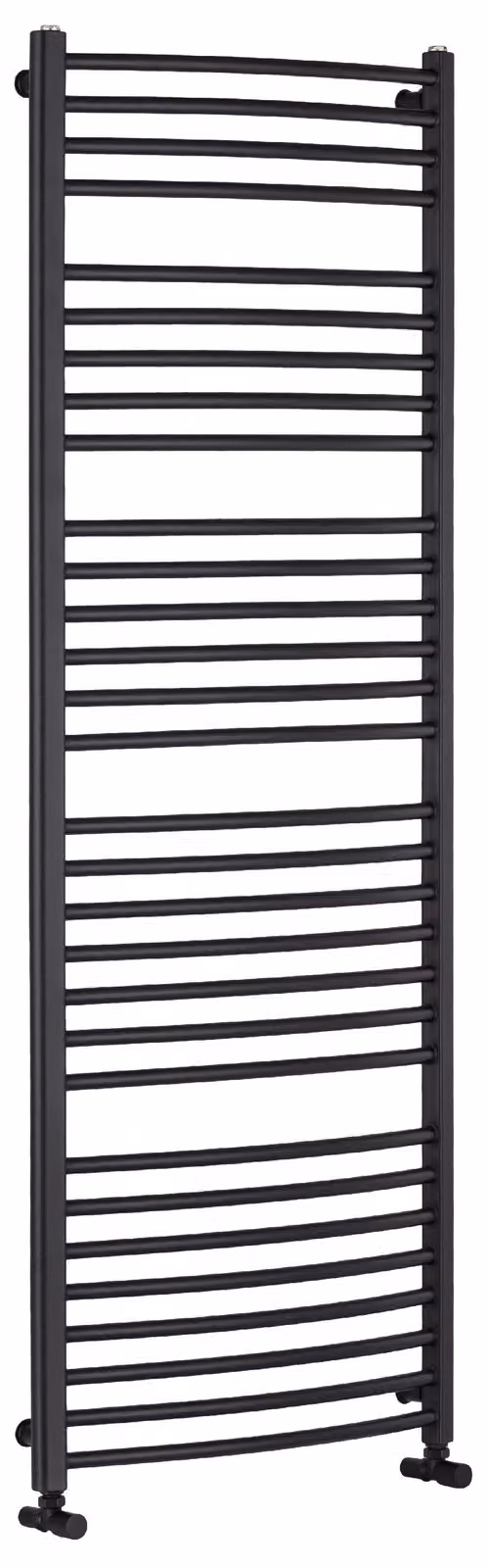 Radiatore da bagno Stefano - attacco laterale - 943W - nero opaco - 1710x650 mm