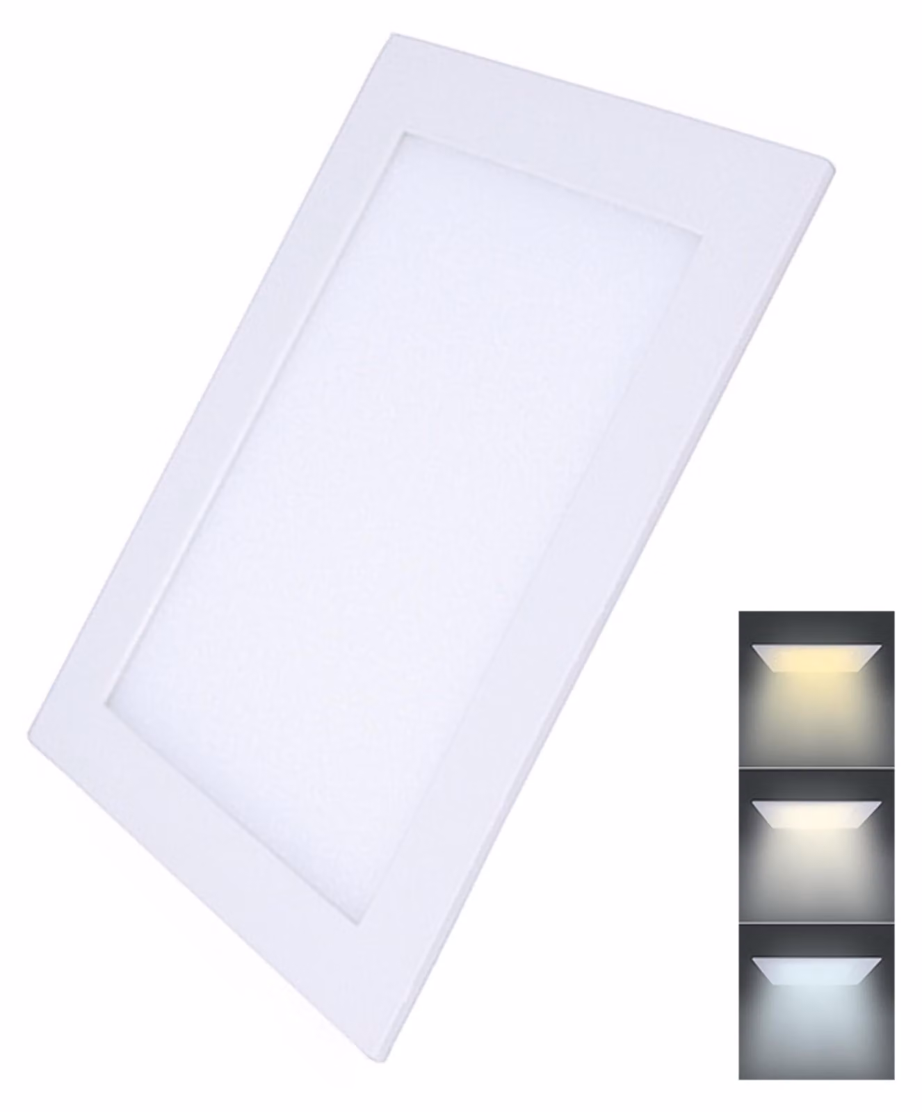 Solight LED mini pannello CCT, controsoffitto, 24W, 1800lm, 3000K, 4000K, 6000K, quadrato
