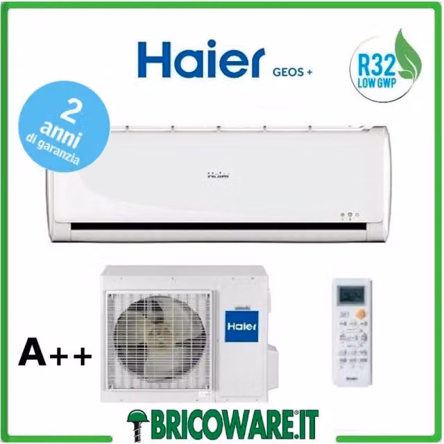 Climatizzatore Haier Geos + 2,5KW 9000 Btu A++/A+ R32