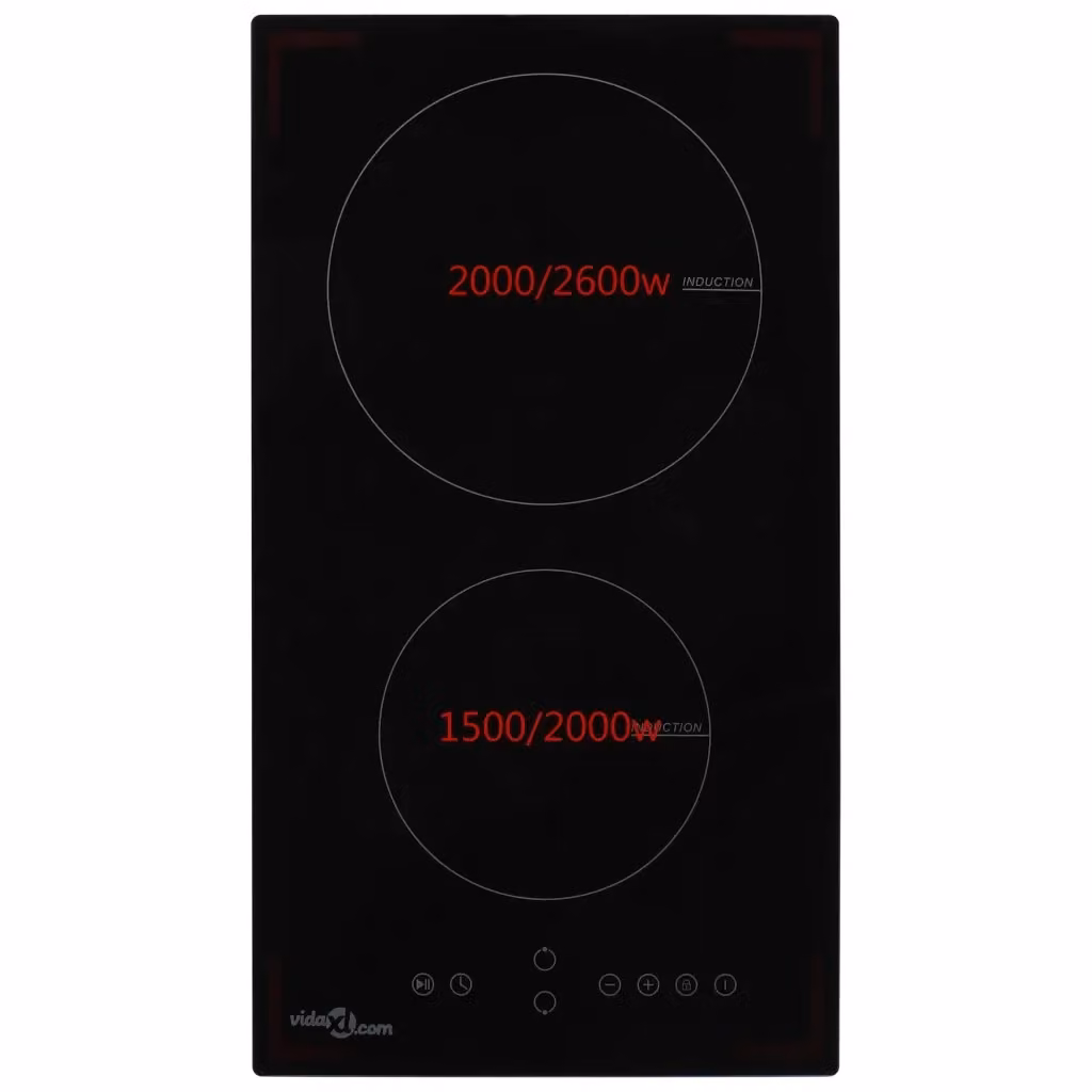 Piano Cottura a Induzione Design In 2 Zone con Controlli Touch in Vetro Nero CFW1074755 – 2