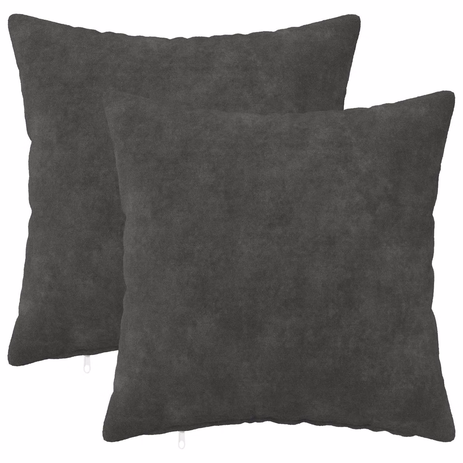 vidaXL Cuscino con cuscino HEERLEN 2 pz Antracite Fleece in microfibra
