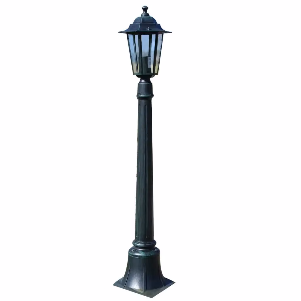 Set di 2 lampade da giardino moderne HELLOSHOP26 in alluminio e vetro verde, Altezza: 105 cm – 2