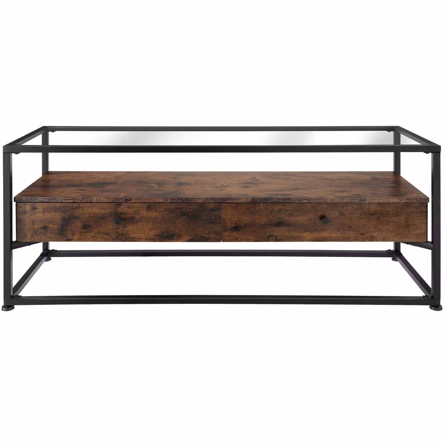 Credenza Maidenhead TecTake in legno industriale scuro stile rustico L: 121,5 cm, P: 41,5 cm, H: 50,5 cm – 3