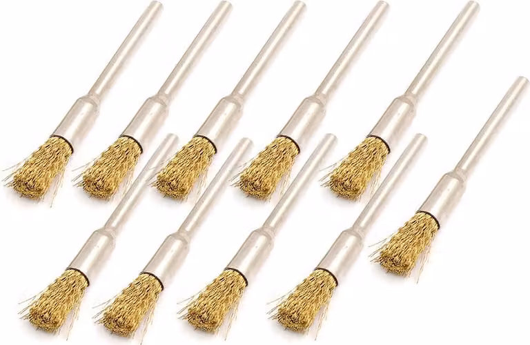 Set di 30 spazzole metalliche (ottone), cilindro, 3.175 mm