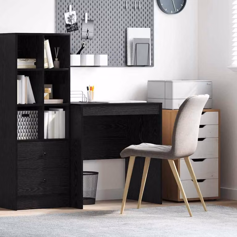 Maison Exclusive - Scrivania effetto rovere nero 70 x 50 x 76 cm
