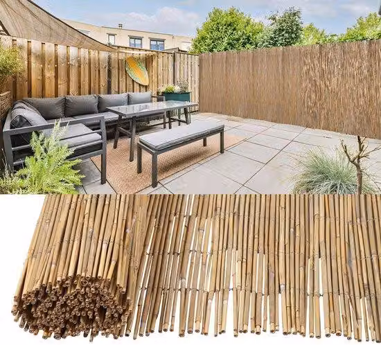 Parete frangivista in pietra naturale 120x300 cm, recinzione decorativa da giardino in materiale naturale, protezione dalla vista e dal sole