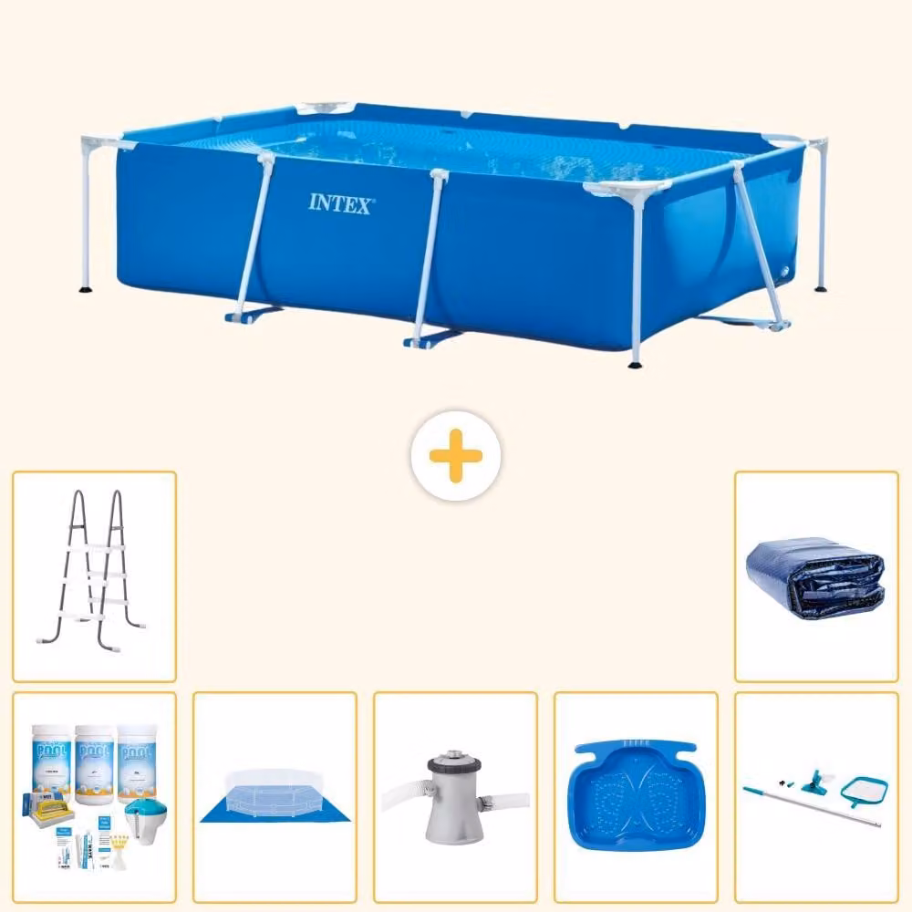 Piscina fuori terra rettangolare - 260x160x65 cm - 8 pezzi - Modello S20039