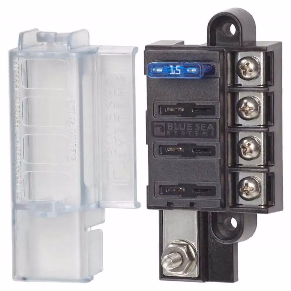 Blue Sea Systems St Blade Compact 5045 Portafusibili con 4 Circuiti Trasparente Trasparente Taglia Unica