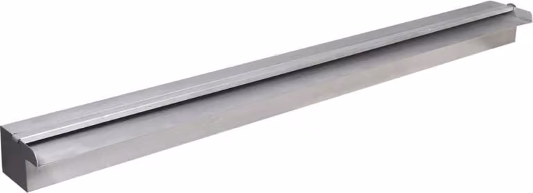 Fontana a cascata per piscina con LED Rettangolare in acciaio inox 90 cm