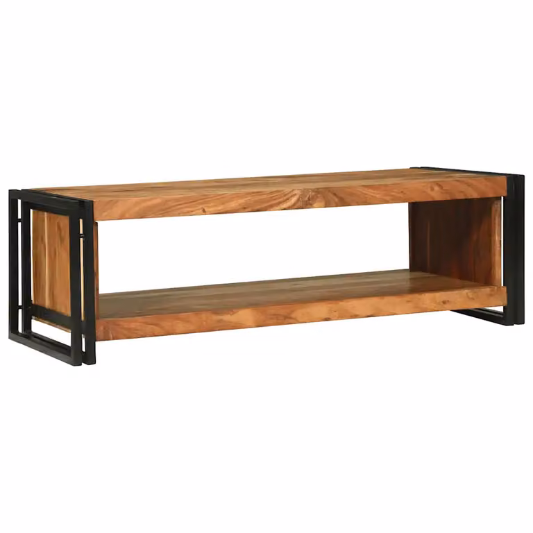 vidaXL Tavolino da salotto in legno di acacia massello marrone, L/P/H: 120 x 50 x 38 cm