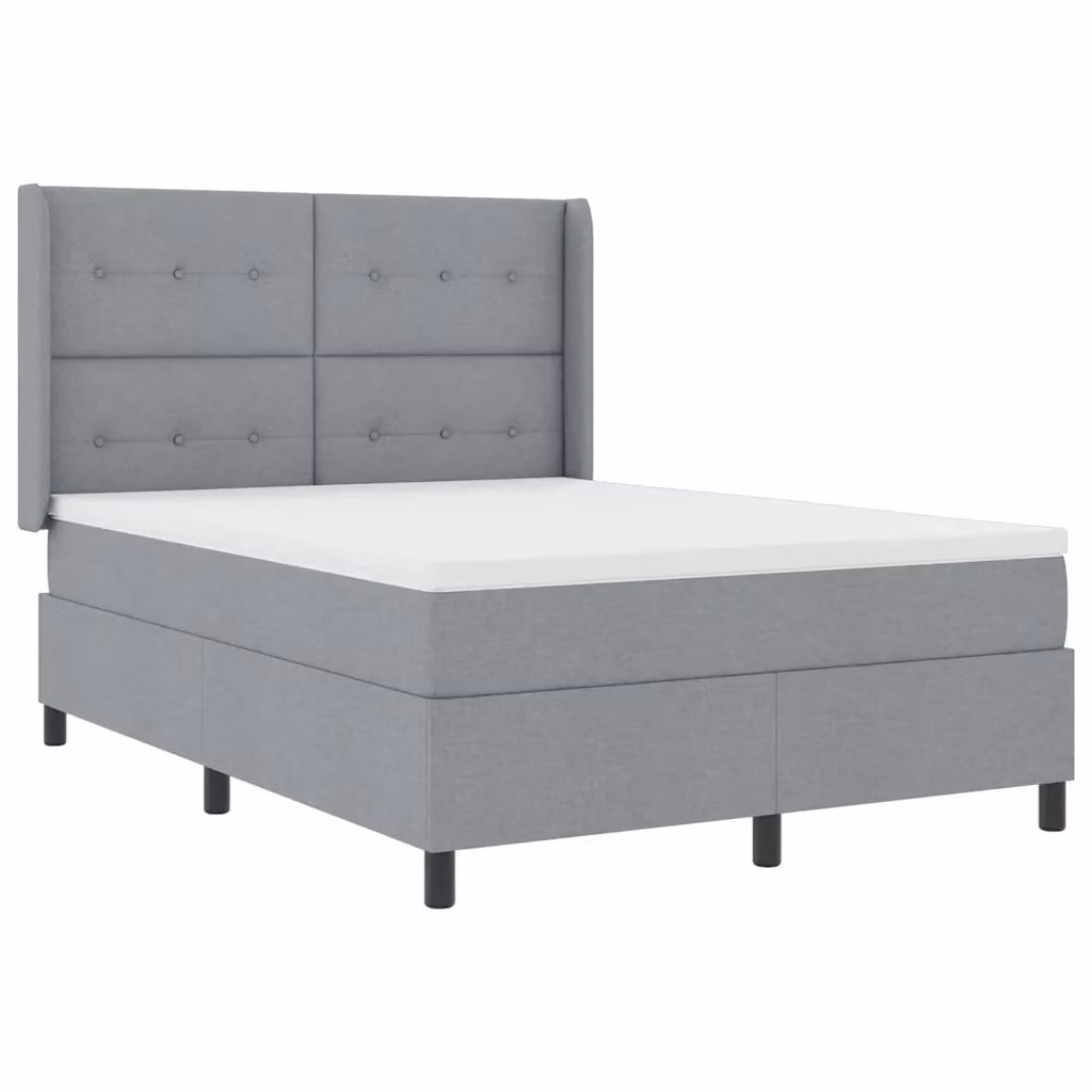 Letto a molle con illuminazione LED vidaXL in tessuto grigio, L/P/H: 200 x 140 x 147 cm – 2