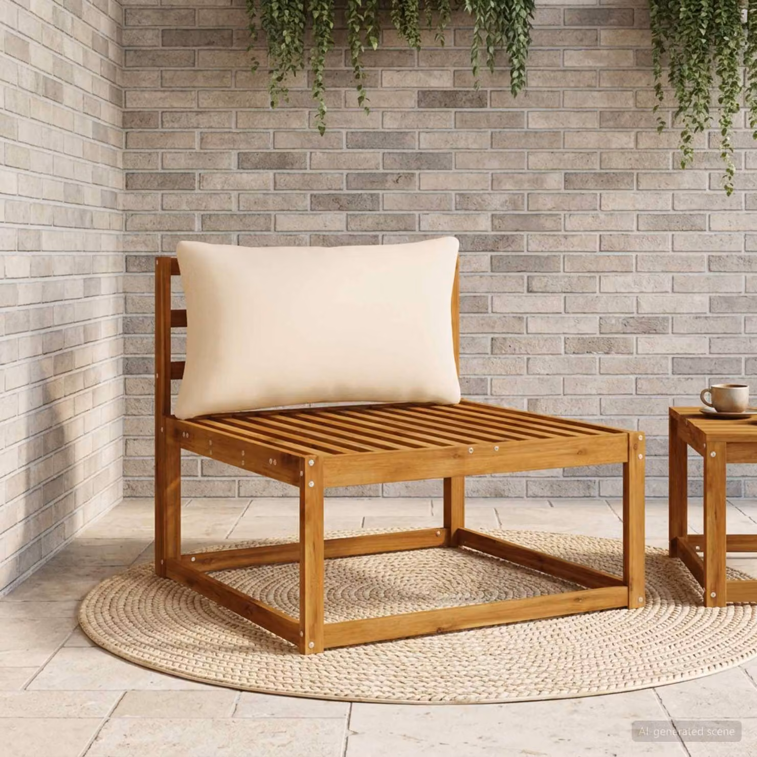 Cuscino per schiena vidaXL PUTTEN in poliestere, colore beige