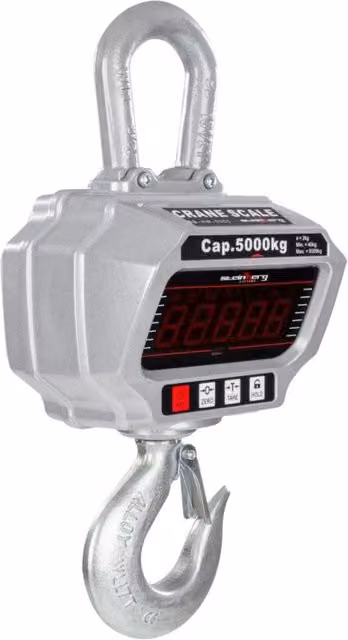 Bilancia a gancio industriale professionale in alluminio grigio/argento con capacità 5t / 2kg 3414101