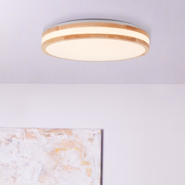 Lampada LED da parete e soffitto, Ø 38 cm, 22 W, 2200 lm, 3000 K, albero Kauschuk