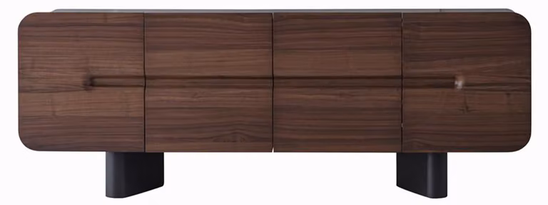 Credenza moderna Braun, lussuosa, in legno, design elegante, grande