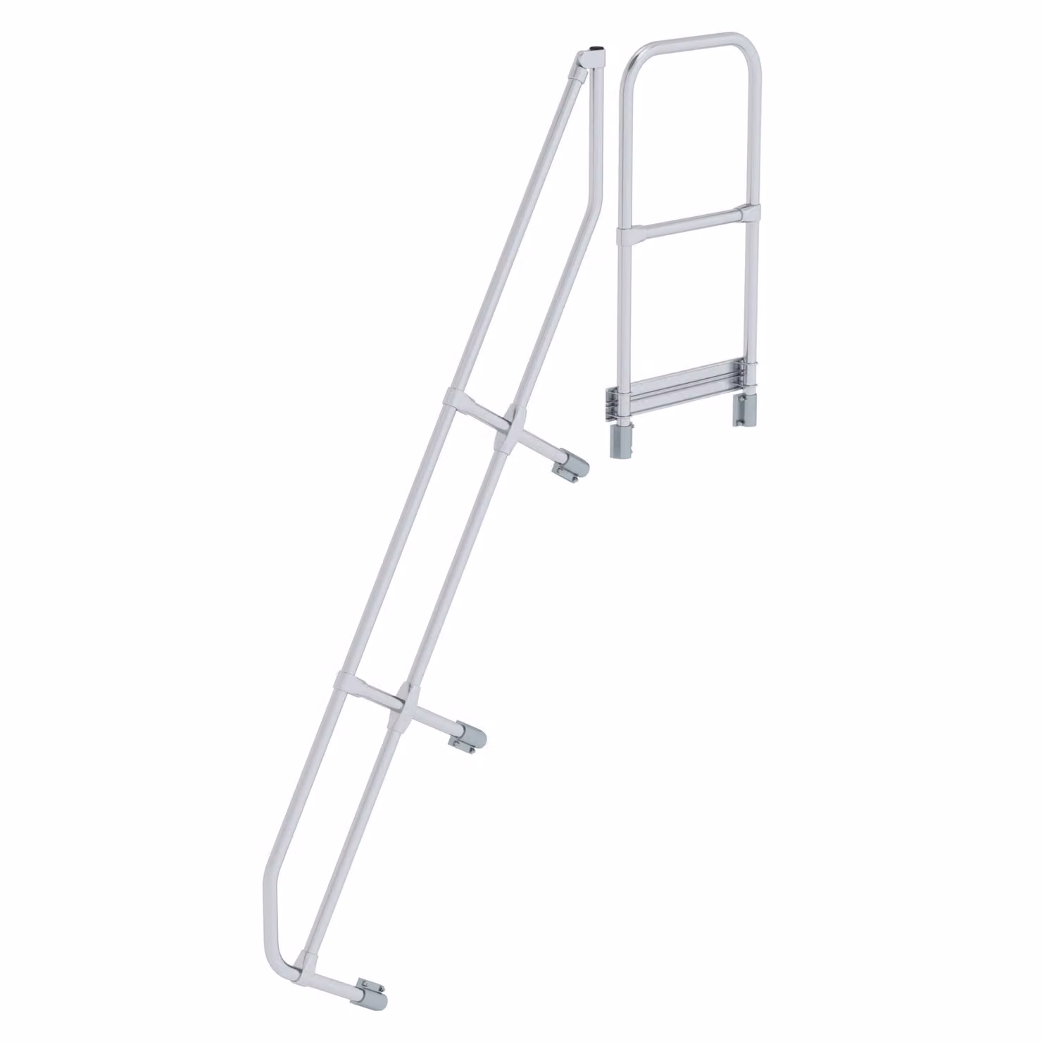 Scala con piattaforma 60° Secondo corrimano per 8 gradini Inclinazione 60°