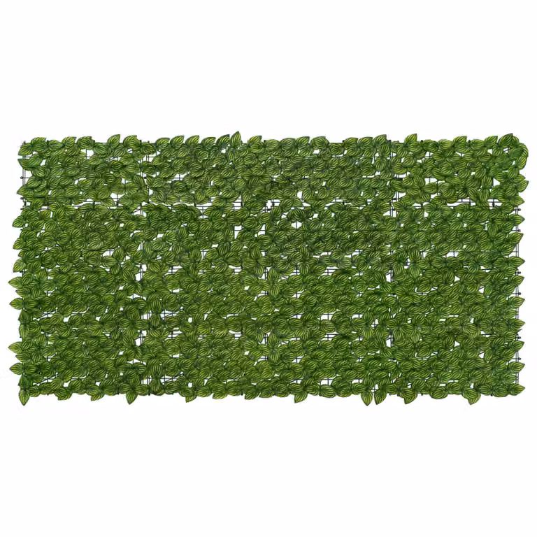 vidaXL Schermo per balcone con siepe artificiale a foglie Verde e Giallo L: 200 cm, H: 100 cm