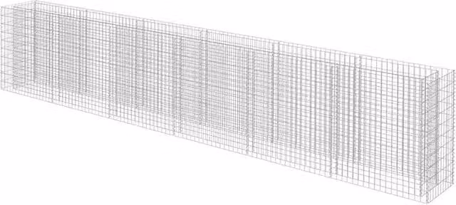 Gabbione Fioriere | Cassetta per fiori | Letto Rialzato in Acciaio Zincato 540x50x100 cm