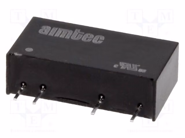 1x Convertitore: DC/DC, modello SIP7. Tensione di ingresso: 4,5÷5,5V. Tensione di uscita: 12VDC. Potenza di uscita: 1W. Corrente di uscita: 83mA. Peso: 2,3g. Modello: AM1D-0512SZ. Convertitore DC/DC
