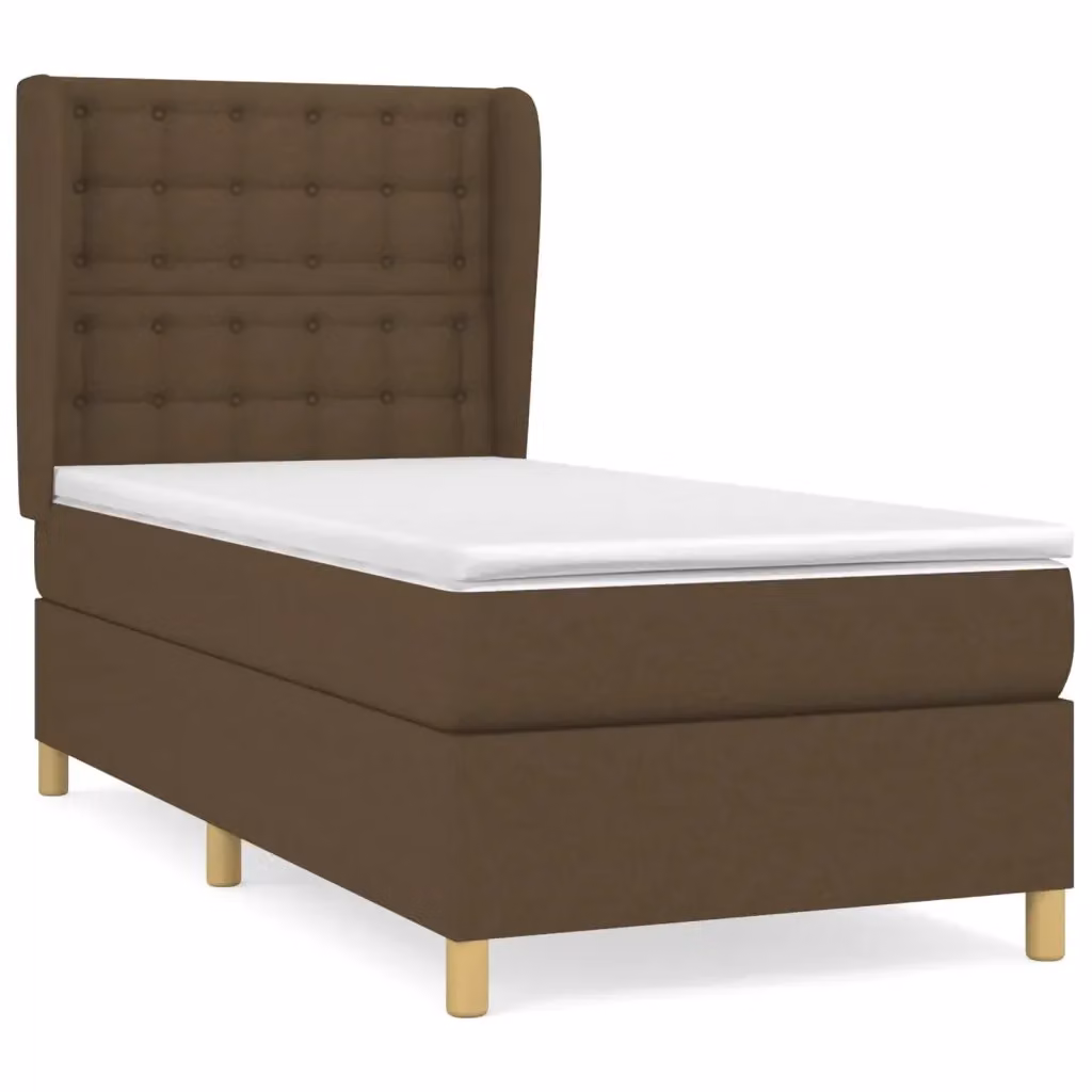 Letto Ibrido con Giroletto a Molle e Materasso vidaXL in Marrone e Bianco L/P/H: 203 x 103 x 128 cm – 2