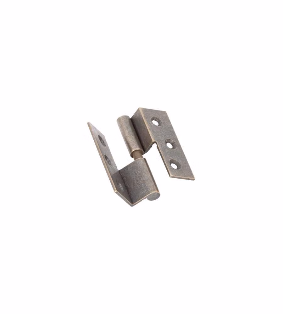 Cerniere Con Collo Lisce Ottone Bronzato Mm.40X40 Sinistra