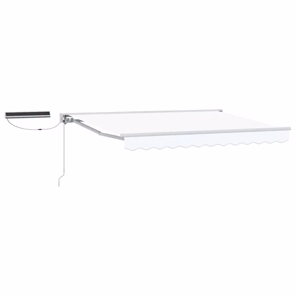 Tettuccio Elettrico Retrattile vidaXL Bianco in Poliestere e Alluminio con Telecomando L: 3,5 m x P: 2,5 m – 2