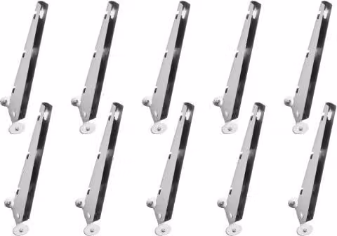 VEVOR Braccio in Filo Spinato, 10 Confezione da 310 mm, Estensore per Pali di Recinzione, Design con Staffa a U, Estensore per Altezza Recinzione in Acciaio Zincato, per Legno e Cemento