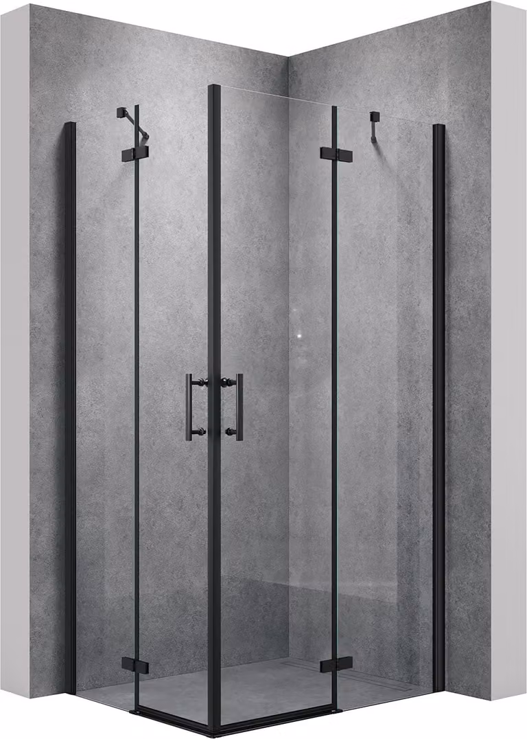 SONNI cabina doccia nera ingresso angolare doccia porta a battente cabina doccia nano vetro angolare doccia 100x120x195cm 6mm ESG vetro di sicurezza