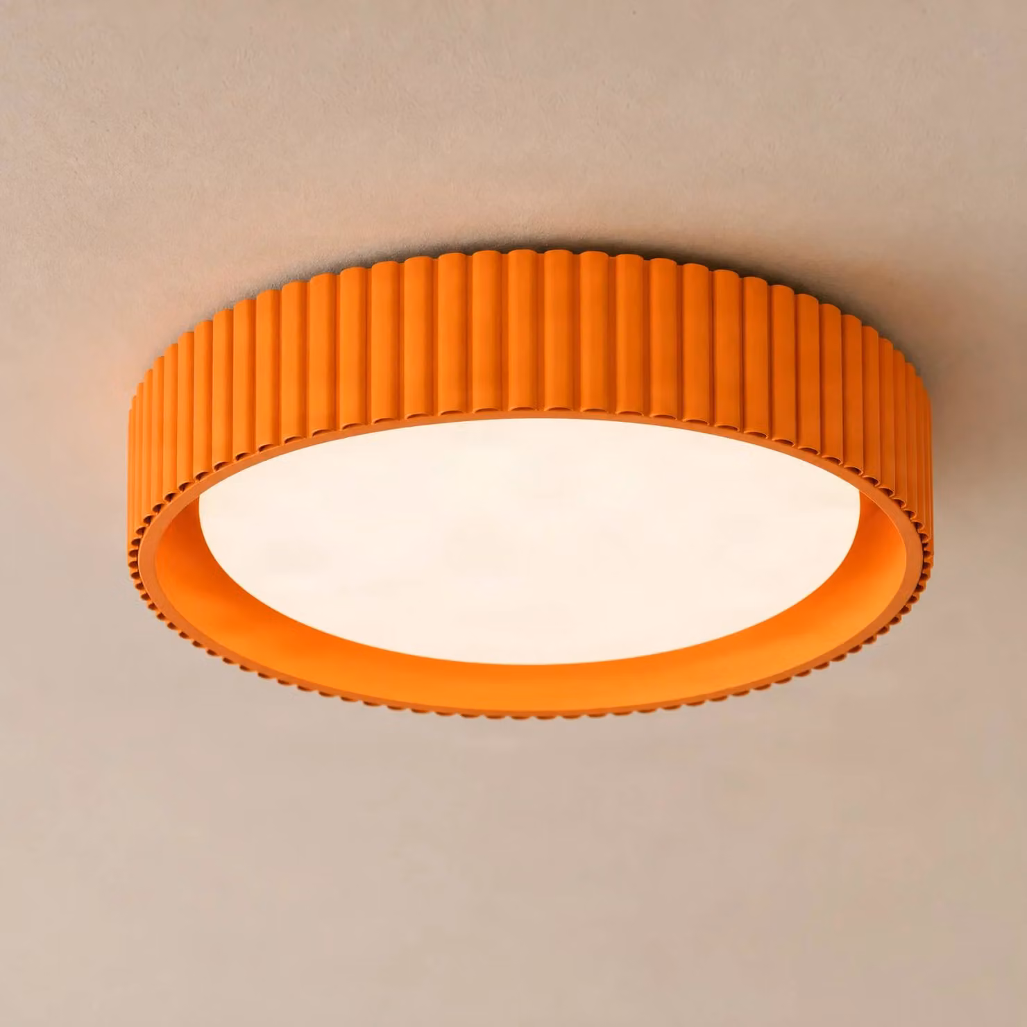 Plafoniera soffitto Colbie Lindby, dimmerabile, Giallo / Arancione, Soggiorno / Sala da pranzo, Giovanile, Plafoniera
