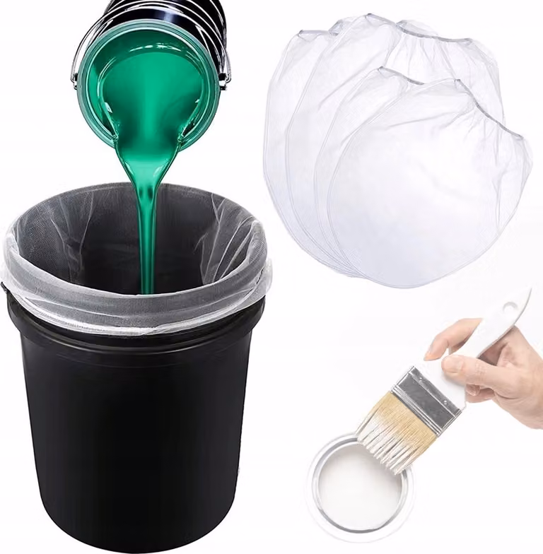 Rosfix 2x Sacchetti Filtro per Vernice 20L + 2x Sacchetti Filtro per Vernice 10L – Filtri per Vernice Riutilizzabili | 100 Mesh