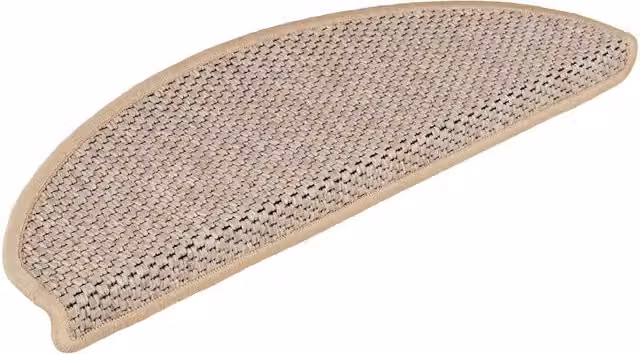 Set di 30 Tappeti Adesivi per Scale vidaXL con Aspetto Sisal, Antiscivolo e Assorbente, Beige Chiaro, L: 65 cm, P: 21 cm, H: 4 cm – 1