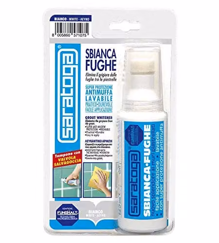 Saratoga Sbianca Fughe Bianco - Antimuffa per Piastrelle - 125 ml