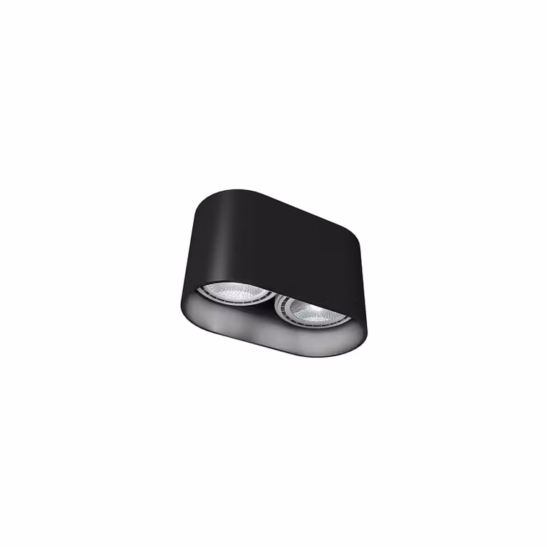 Faretto spot OVAL nero 2xES111x75W in alluminio, dimensioni: 12,5x24x12 cm, IP20, Nowodvorski Lighting