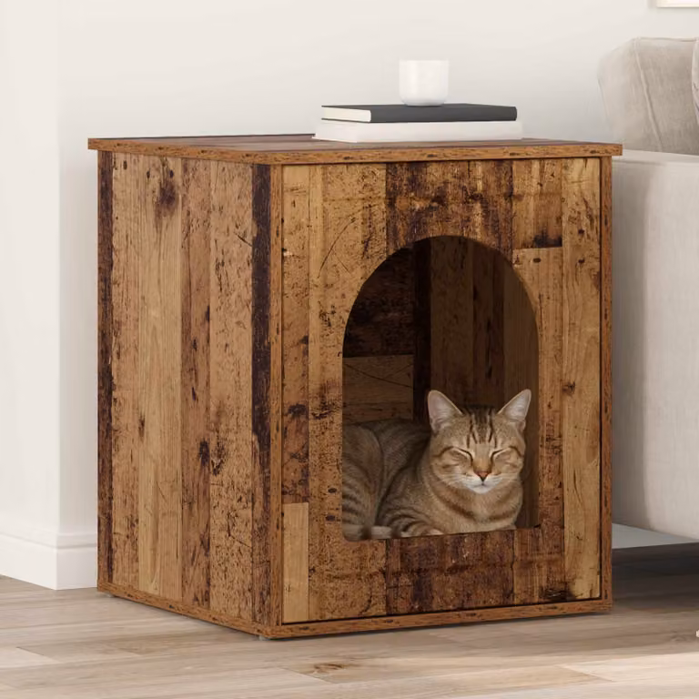 Casa per gatti vidaXL in legno marrone L: 53 cm, P: 52 cm, H: 62 cm