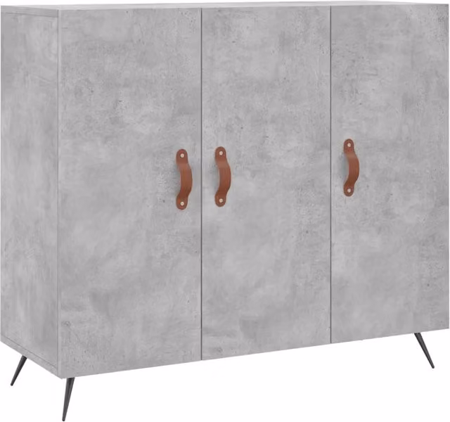 Buffet credenza cassettiera armadio mobile contenitore organizer per cucina soggiorno salotto 90 x 34 x 80 cm legno ingegnerizzato grigio 02_0032120