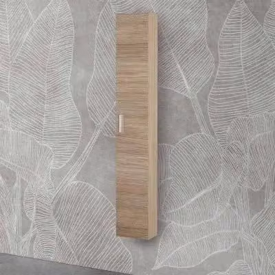 Pensile bagno sospeso Martha INBAGNO in rovere tropea con maniglia cromata