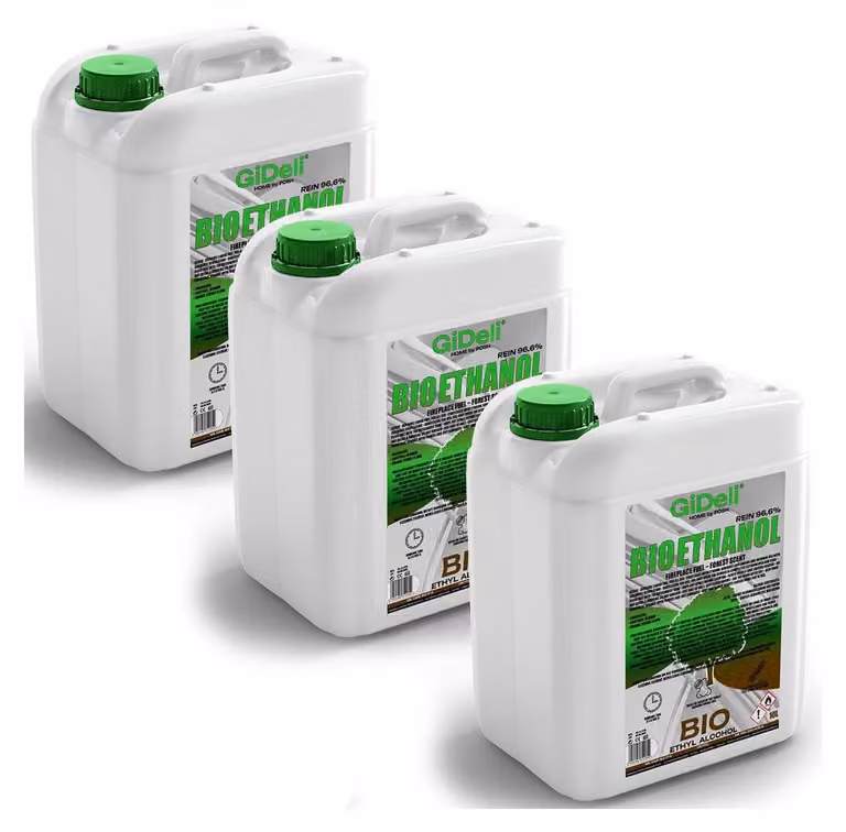 Bioetanolo profumato alla foresta 96,6% 30L per caminetti universali Senza fumo e senza fuliggine GiDeli