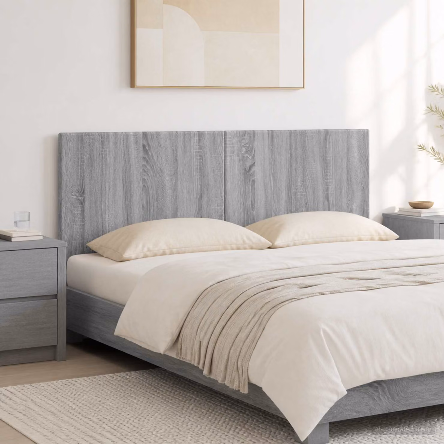 Testiera da muro moderna vidaXL BREDA Sonoma grigio in legno ingegnerizzato