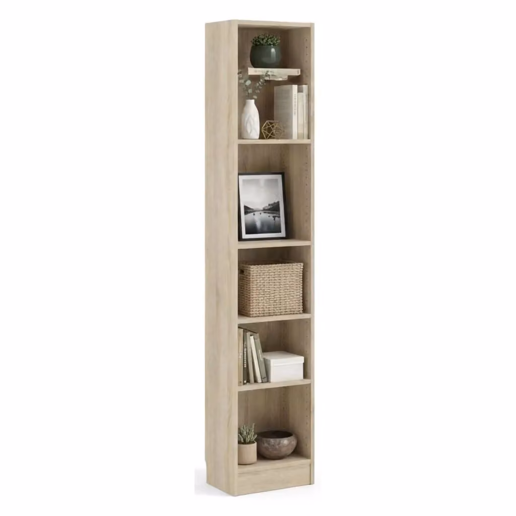 Libreria Albregio DMORA colore rovere, L 40 cm x H 203,2 cm x P 26,8 cm – 2
