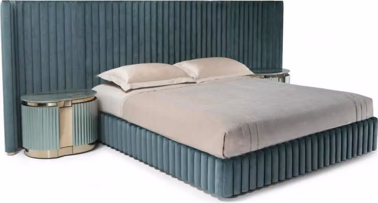 Schlafzimmer Möbel Doppelbett 2x Nachttische Bettgestell Nachtkästchen