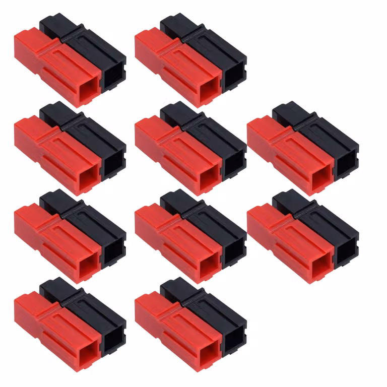 10 coppie di connettori per batterie, contatti, rosso/nero, connettori per moduli singoli, morsetti, 75 A