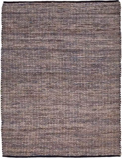 Tappeto Orkide blu in lana e juta tessuto a mano stile boho L: 200 cm, P: 290 cm