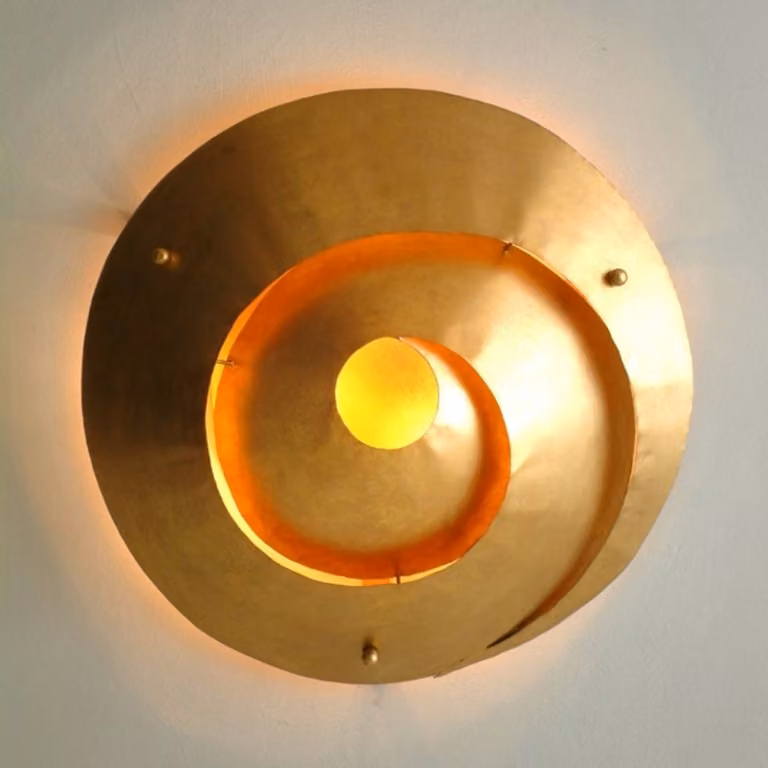 Holländer Plafoniera soffitto LABIRINTO, dimmerabile, Ottone / Oro, Soggiorno / Sala da pranzo, Metallo, Moderno, Plafoniera