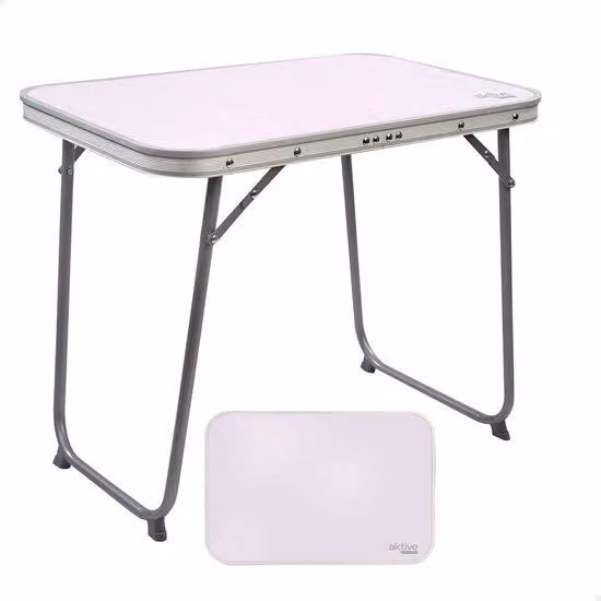 Piano di lavoro in alluminio 60 x 40 x 50 cm, monoblocco, superficie resistente alle pieghe