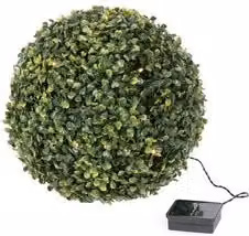 Pianta artificiale di bosso verde Yes Everyday in plastica con vaso rotondo per uso da tavolo, Altezza: 28 cm