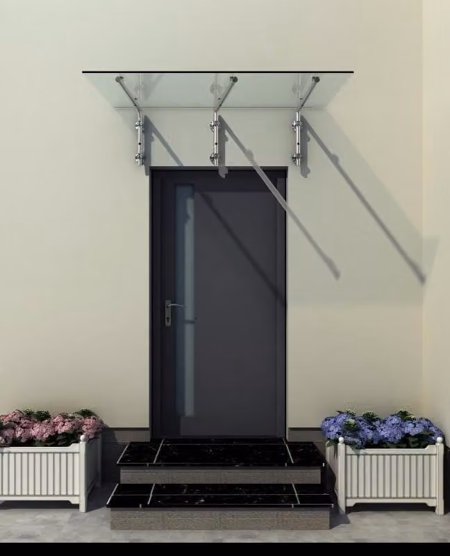 Glaswerk Westfalen - (3 litri) Tenda parasole in vetro trasparente, dimensioni 180x90 cm, completa di supporti