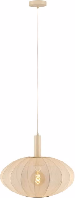 Lampada a sospensione Corina Lucide beige in tessuto, Ø 50 cm