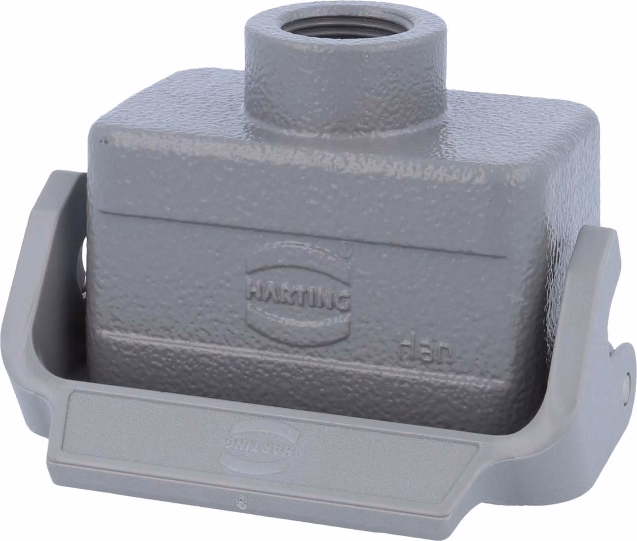 HARTING Han 10B Alloggiamento connettore basso, 1xM20 uscita cavo diritta, con 1 staffa longitudinale Vite M20 Area di serraggio