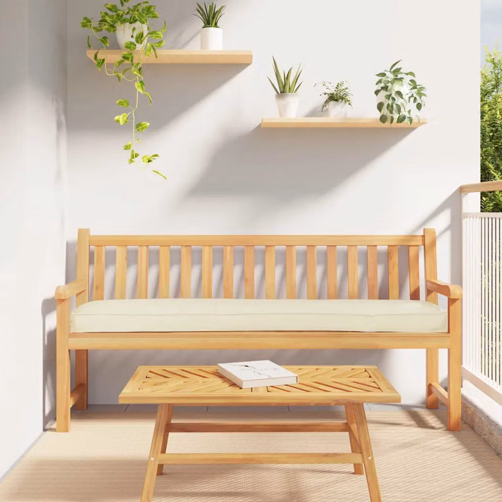 vidaXL Cuscino per pallet beige in tessuto Oxford impermeabile L: 200 cm, P: 40 cm, H: 8 cm